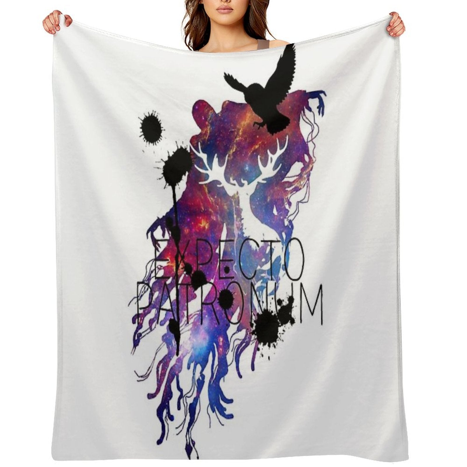 EXPECTO PATRONUM HEDWIG GALAXY 2 Premium Throw Blanket