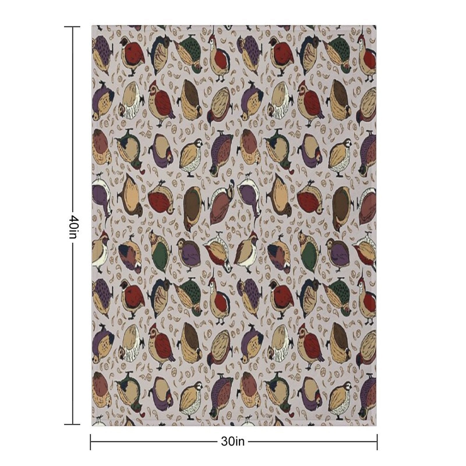 Rustic Quail (Now With More Quail!) Durable Throw Blanket