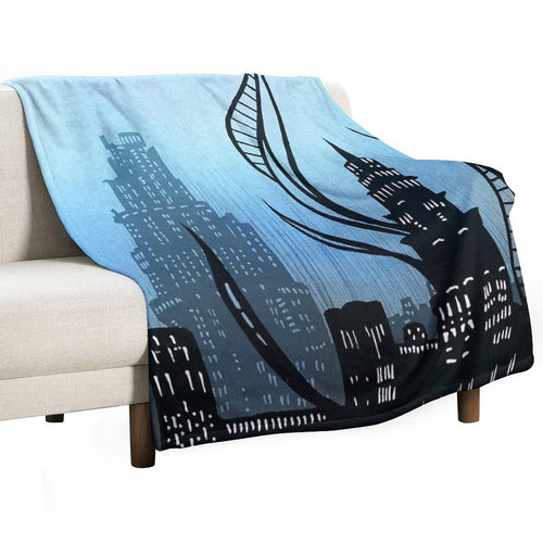 Amaurot - Inktober Velvety-soft Throw Blanket