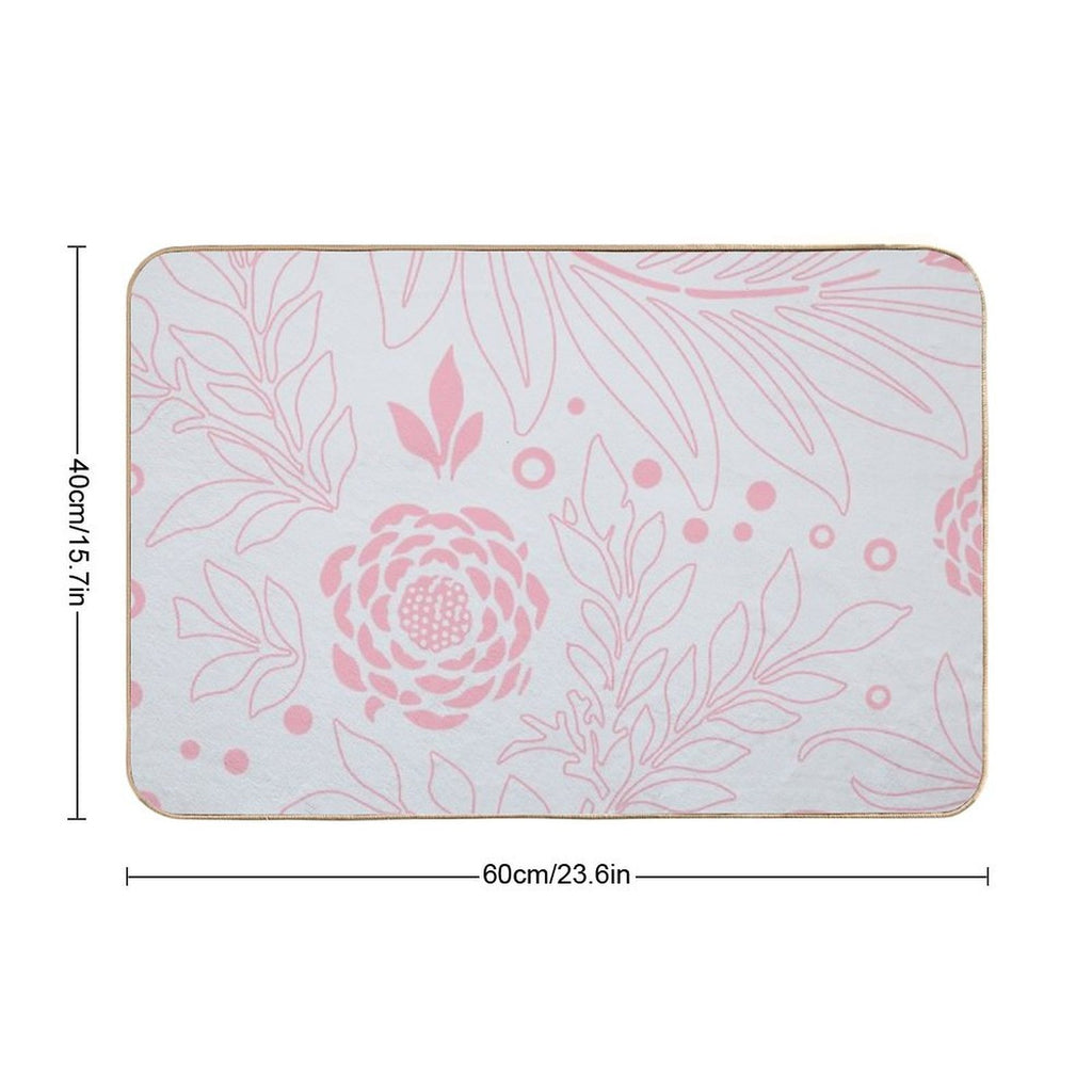 Floral Design 21  Dirt-Trapping Bath Mat