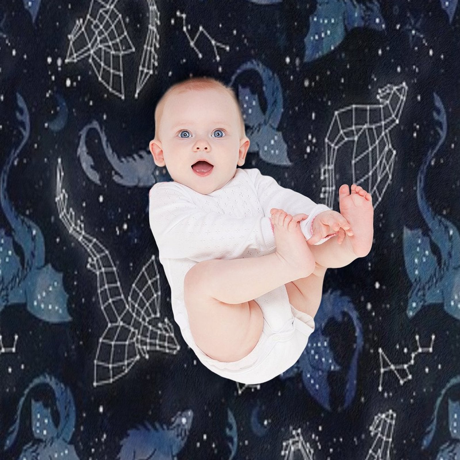 Dragon Star Constellations Easy Care Throw Blanket