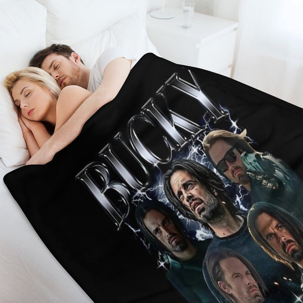Bucky Barnes Thunderbolts Sebastian Stan Winter Soldier Avengers Superhero Captain America Movies Poster Multi-functional Throw Blanket