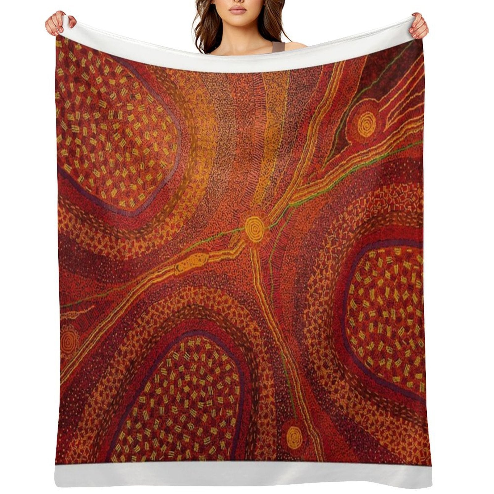 Australian Aboriginal Art Vintage Quick-dry Throw Blanket