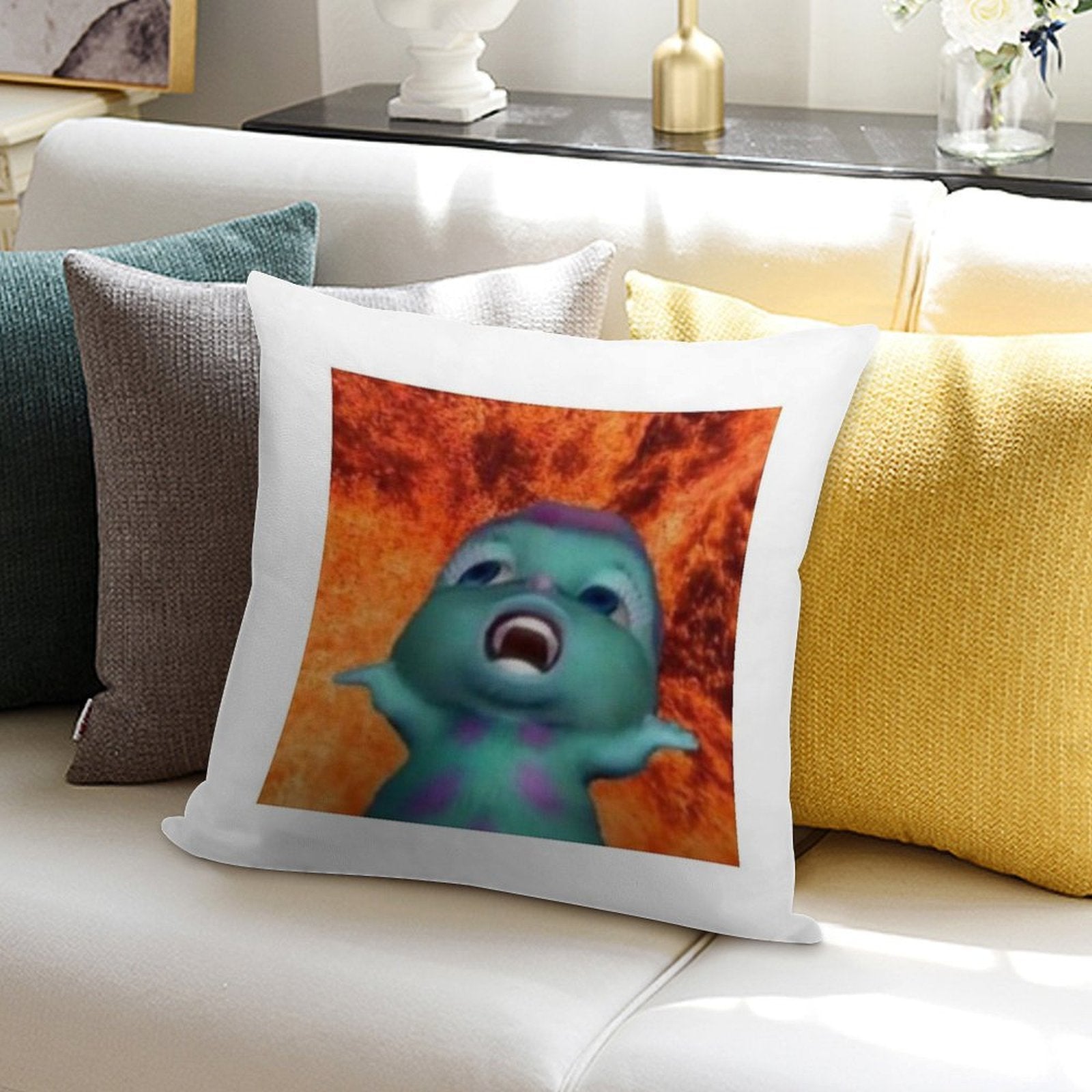 Chaotic Bibble Soft Skin-Friendly Throw Pillow