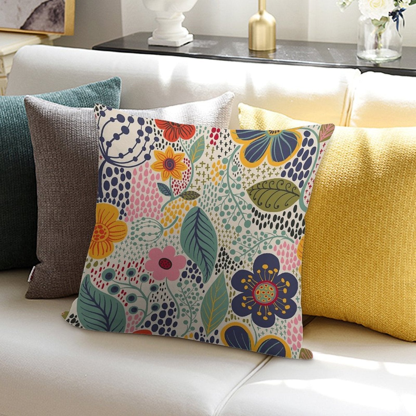 Secret Garden Soft Fade-Resistant Throw Pillow