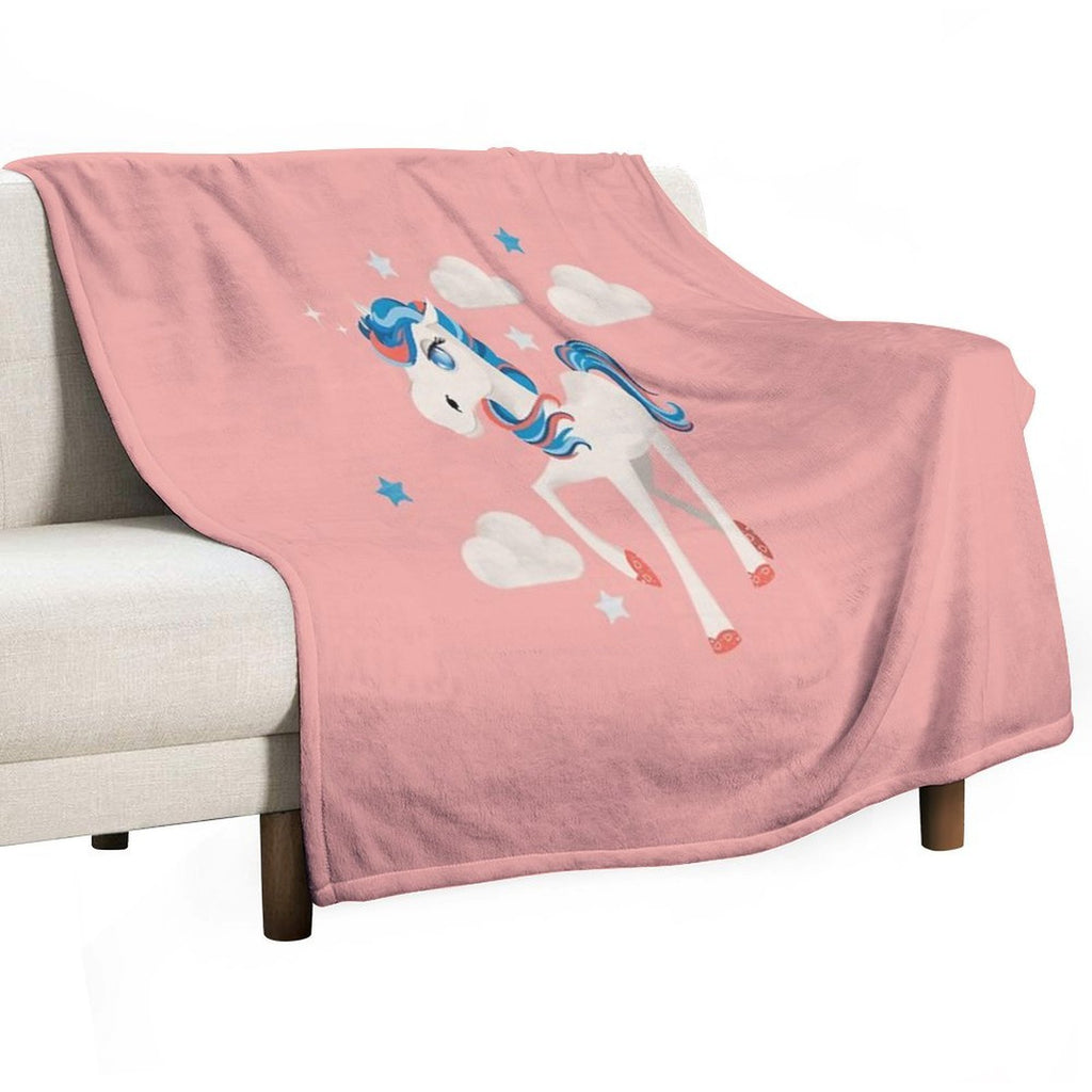 Cute Pony Travel-friendly Throw Blanket