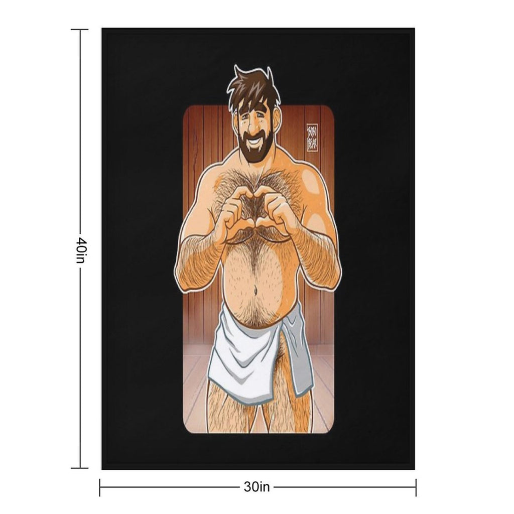 ADAM LIKES SAUNAS Easy Care Throw Blanket