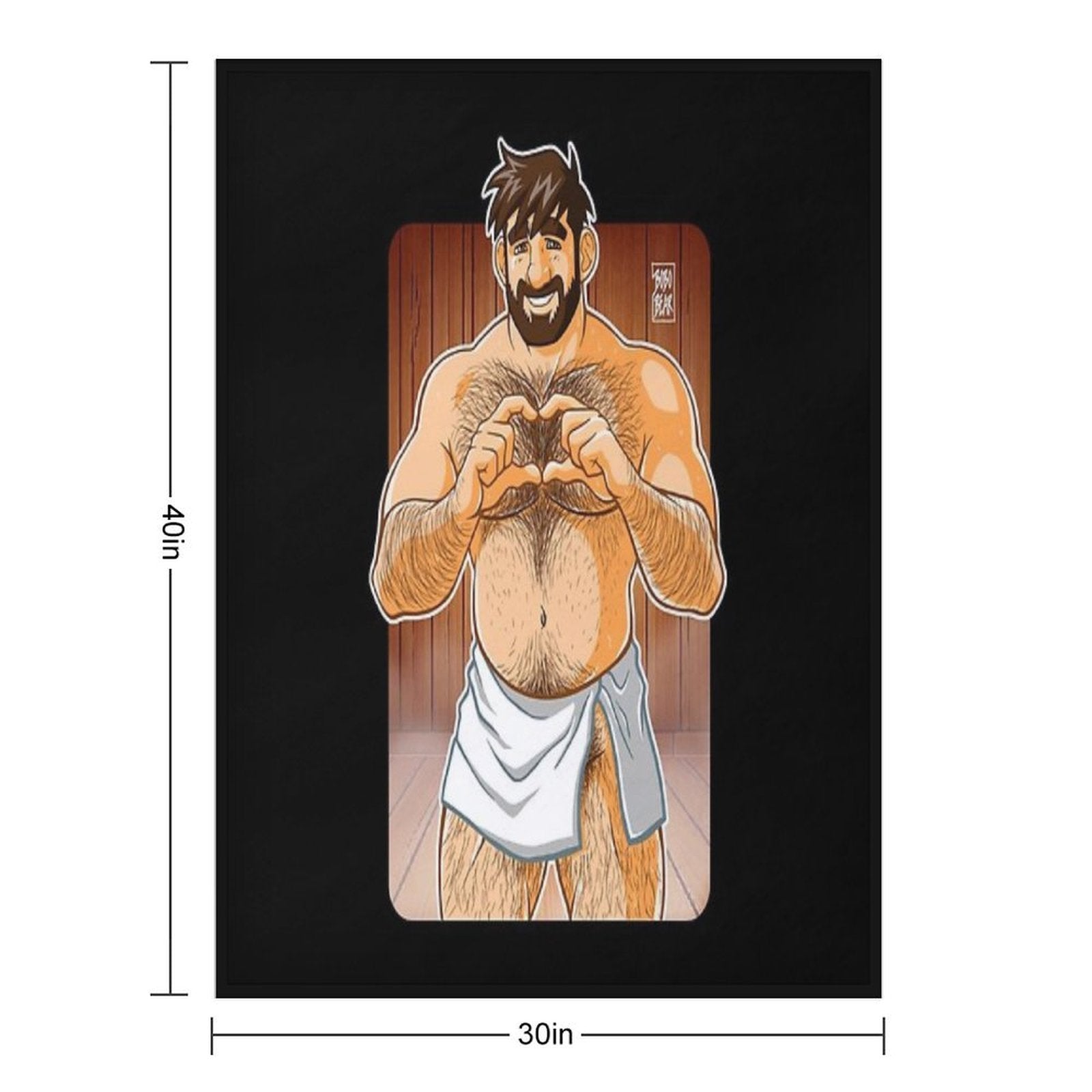 ADAM LIKES SAUNAS Easy Care Throw Blanket