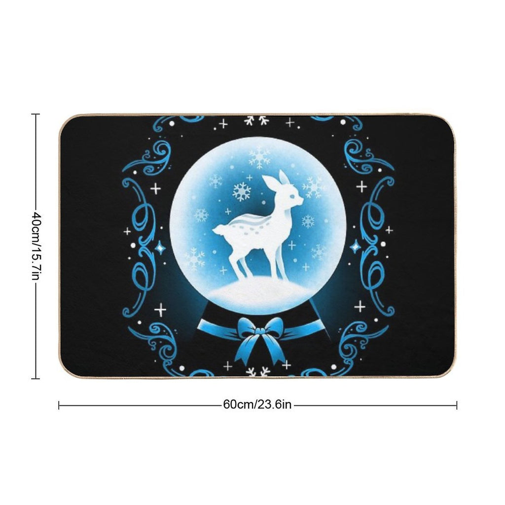 Snow Globe Deer  Odorless Bath Mat