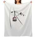 Chamonix Aiguille Du Midi Cable Car Mountain Leewarddesign Machine-washable Throw Blanket