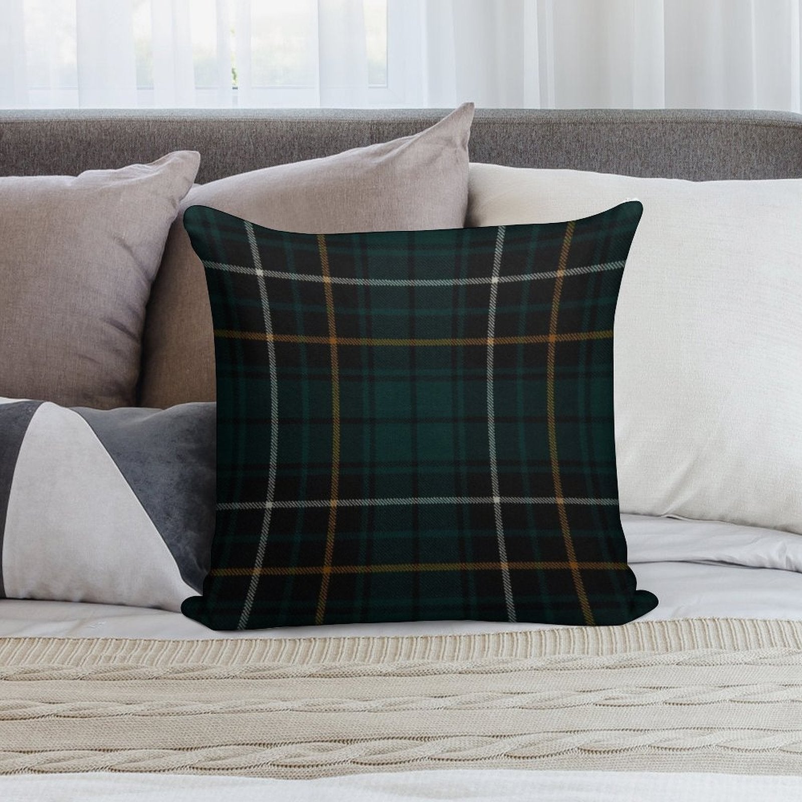 MacAlpine Scottish Tartan Soft Warmth Comfort Throw Pillow