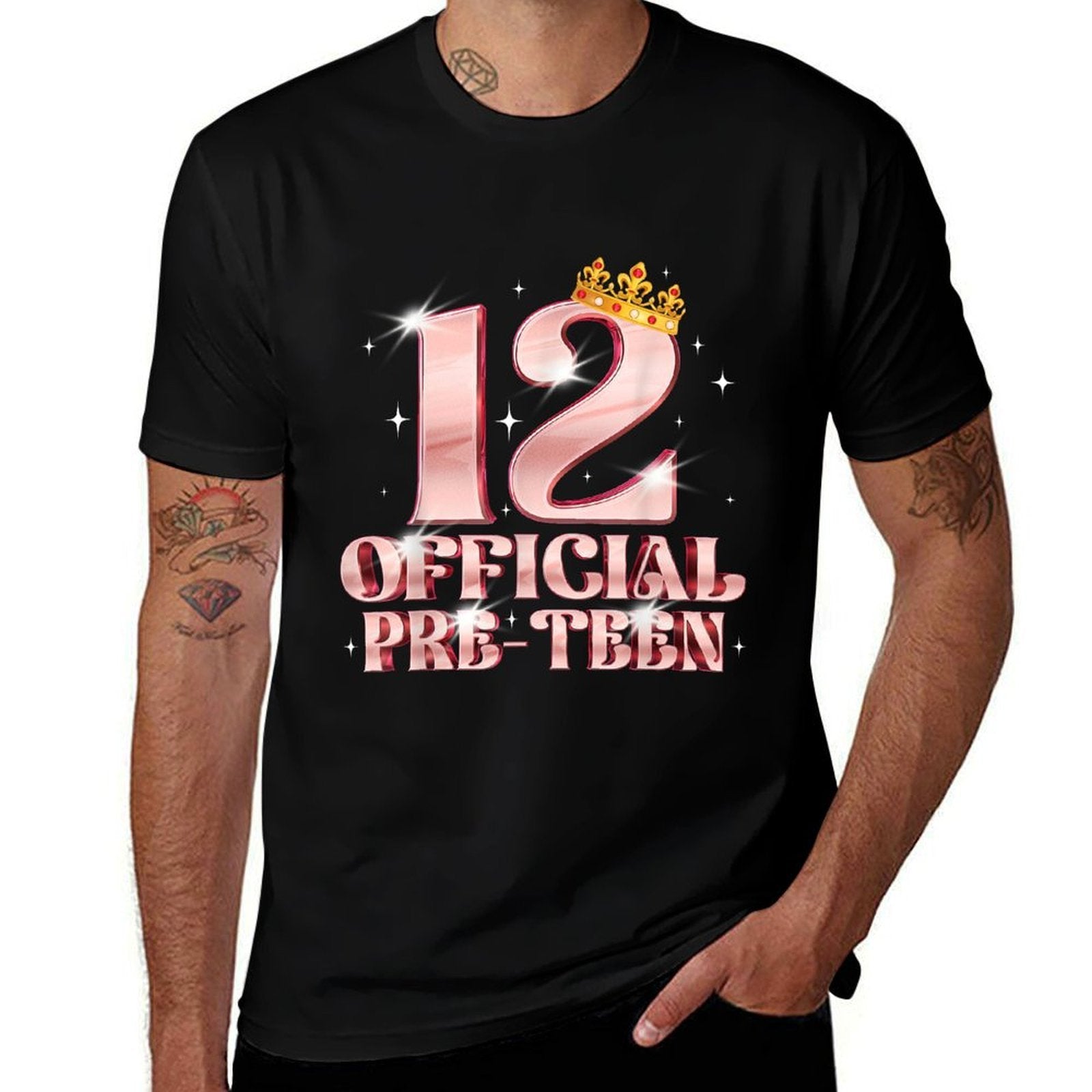 12th Birthday Girls 12 Years Old Official PRE-TEEN  Affordable Price T-Shirt