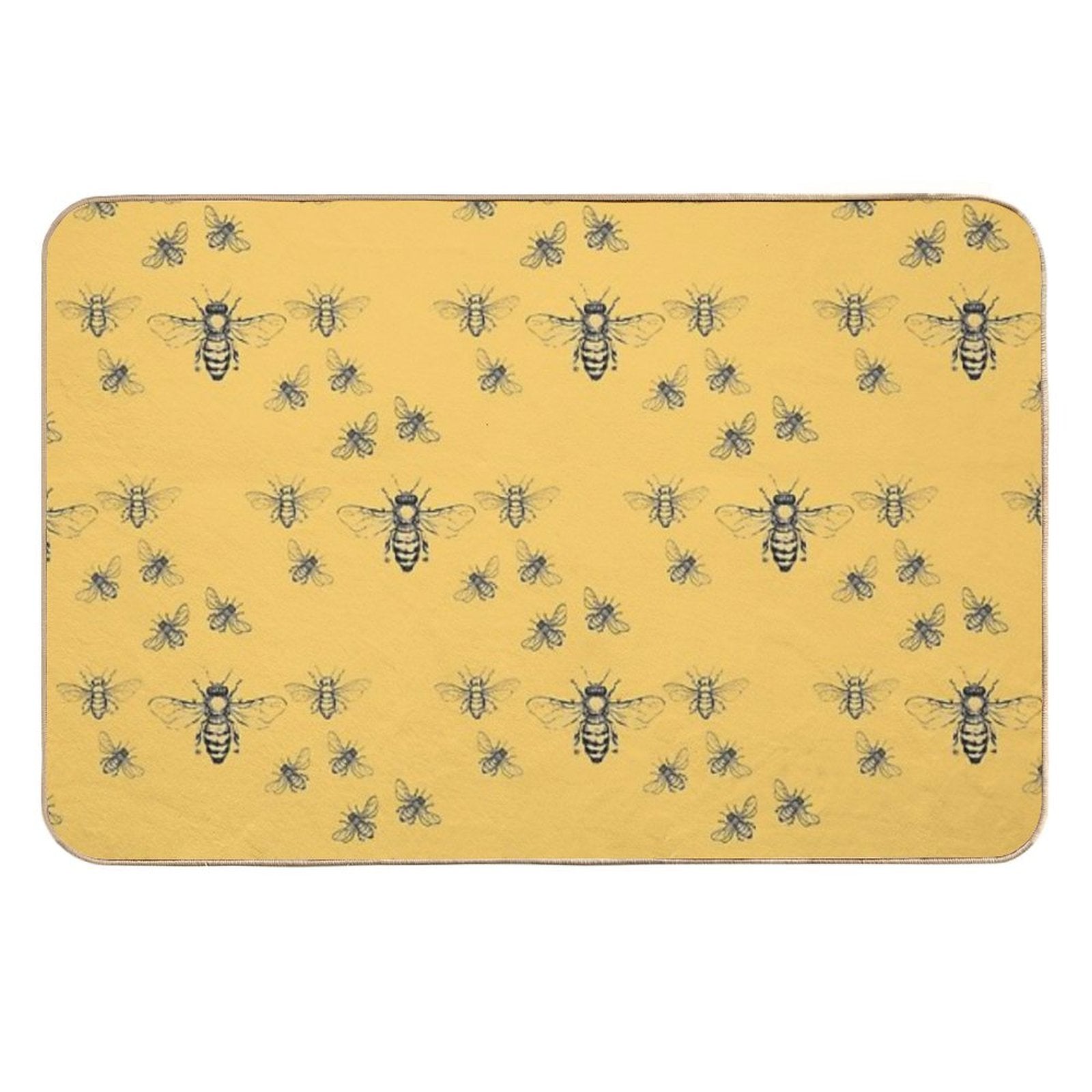 Honey Bee Pattern  Slip-Resistant Bath Mat