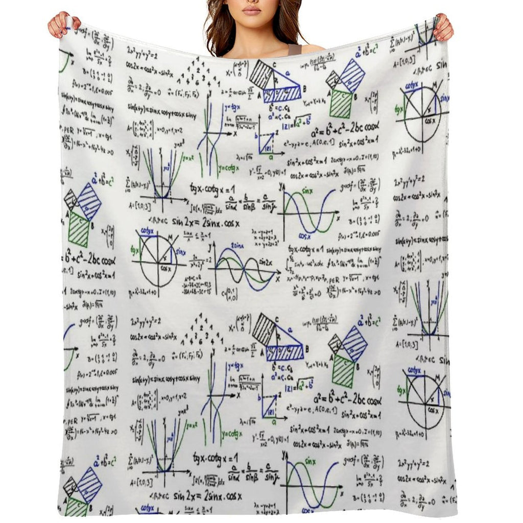 Mathematics Formulas And Numbers Durable Throw Blanket