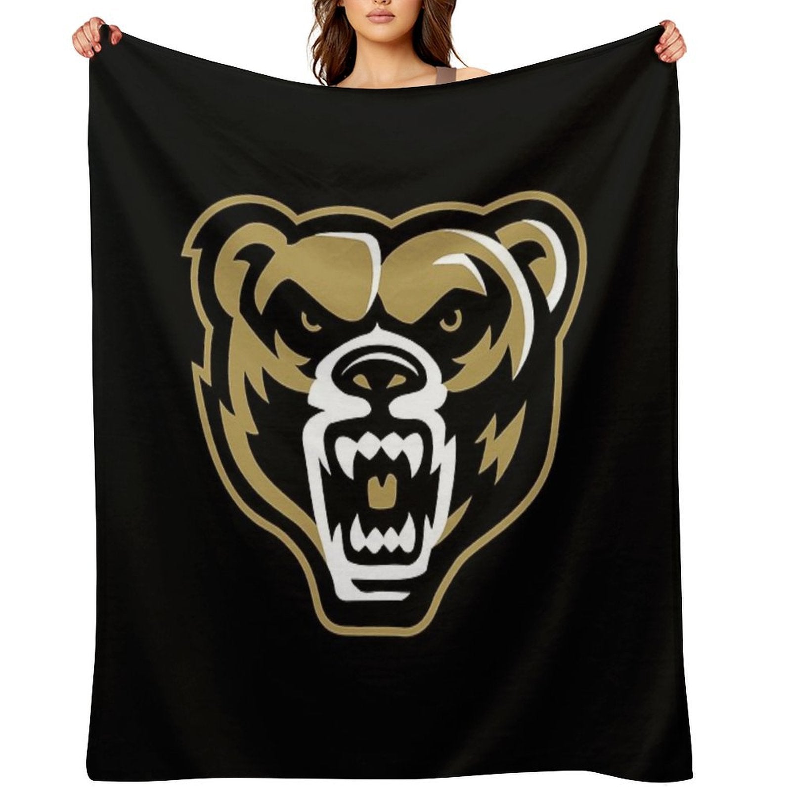 Oakland Golden Grizzlies Premium Throw Blanket