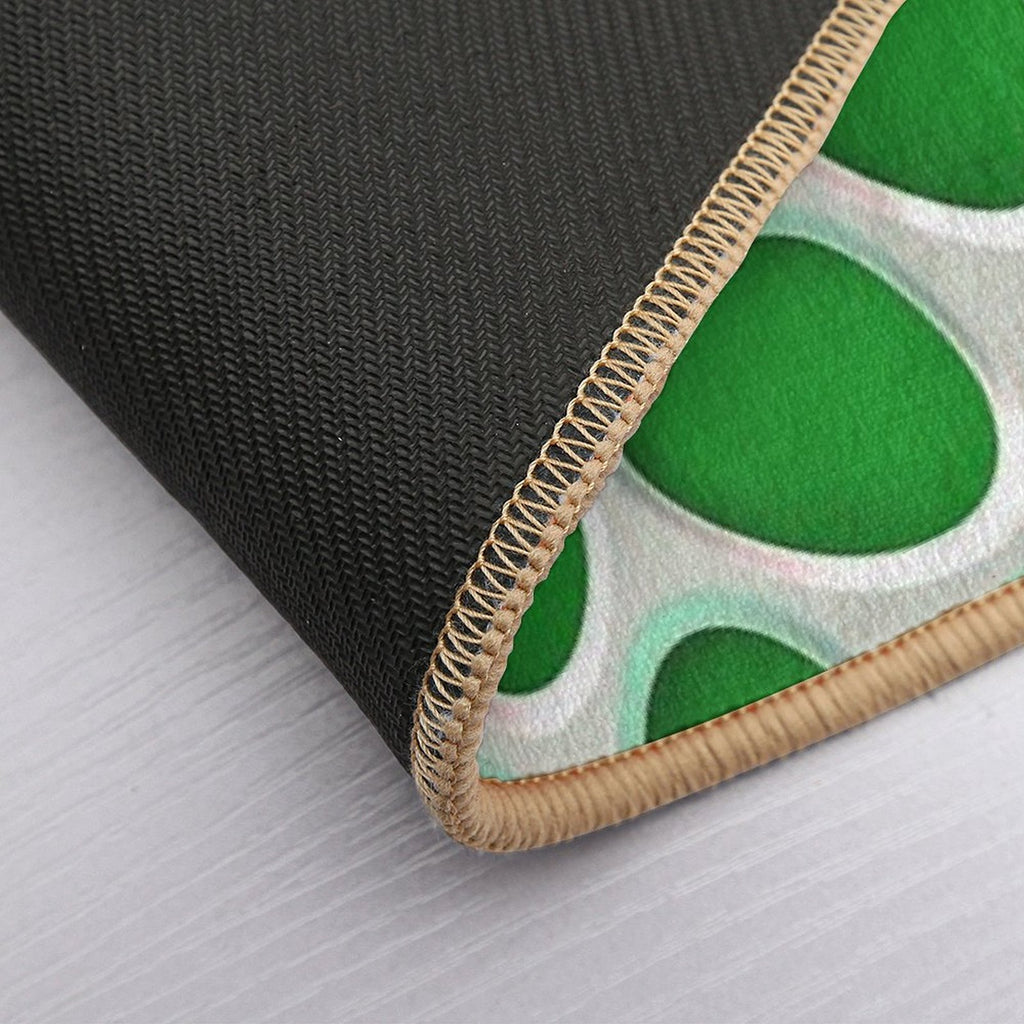 Cluster of Holes on Green  Eco-Friendly Bath Mat