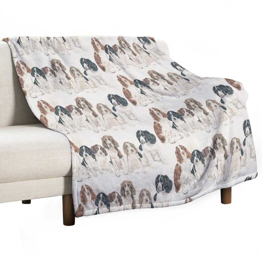 English Springer Spaniel Puppies All-season Throw Blanket