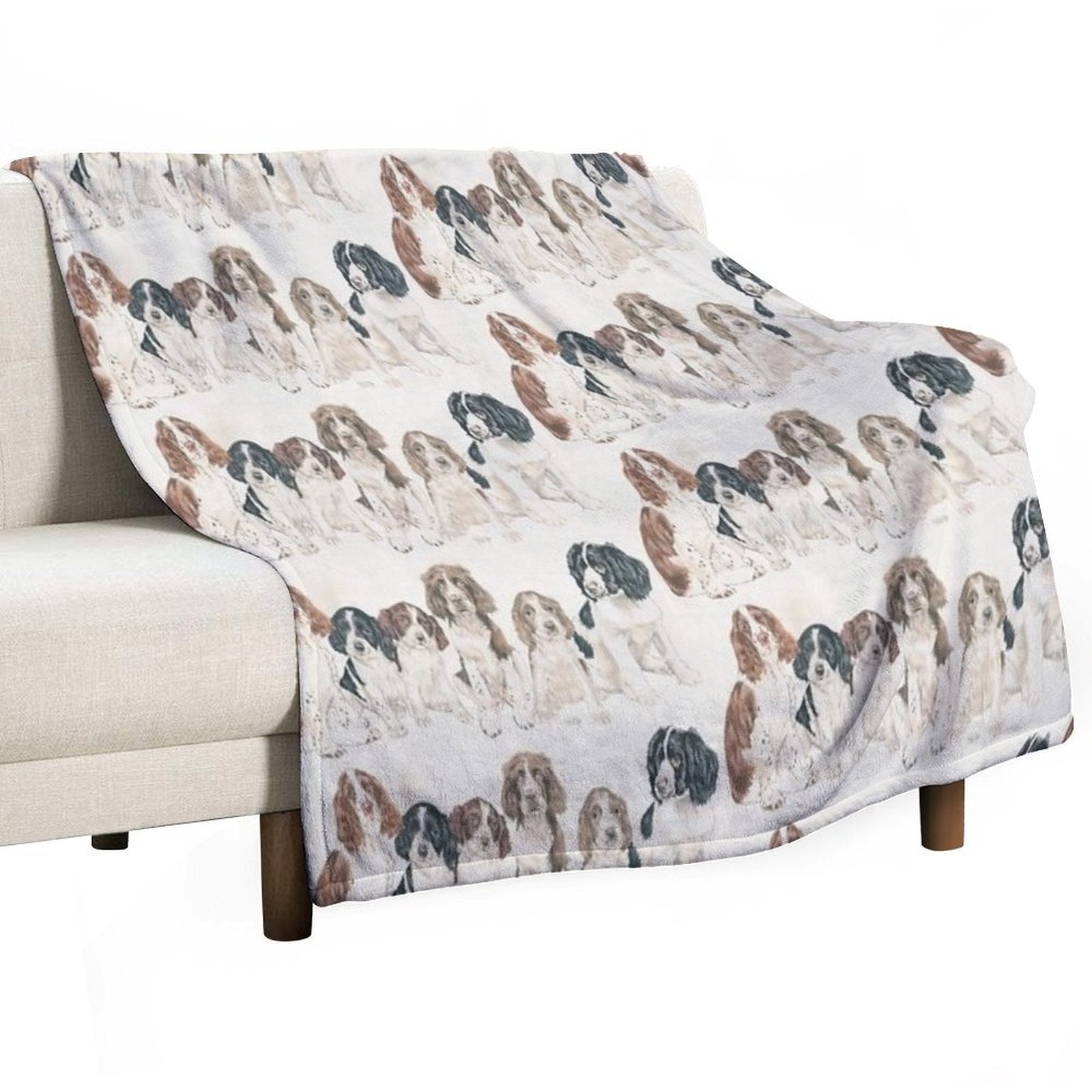 English Springer Spaniel Puppies All-season Throw Blanket