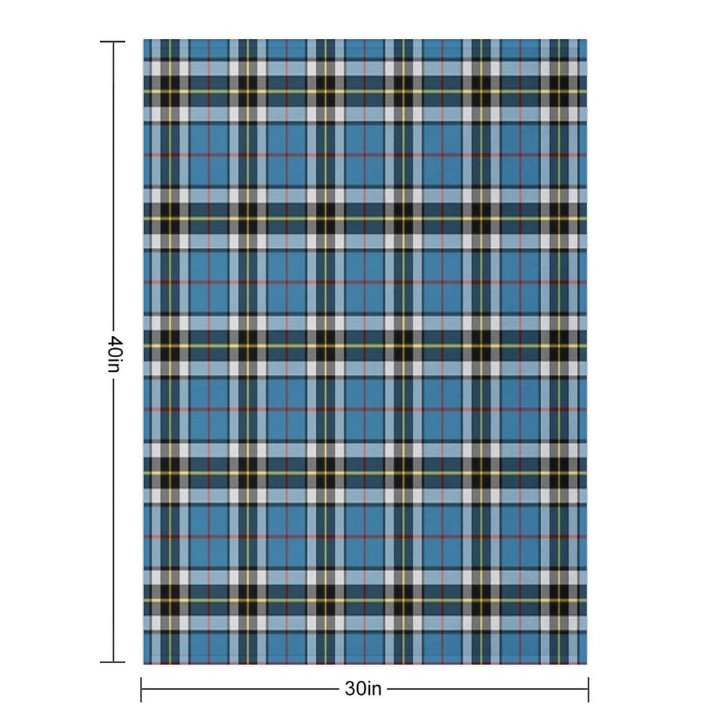 Thompson Blue Dress Tartan  Clan Thomson  Cute Tartan Plush Throw Blanket