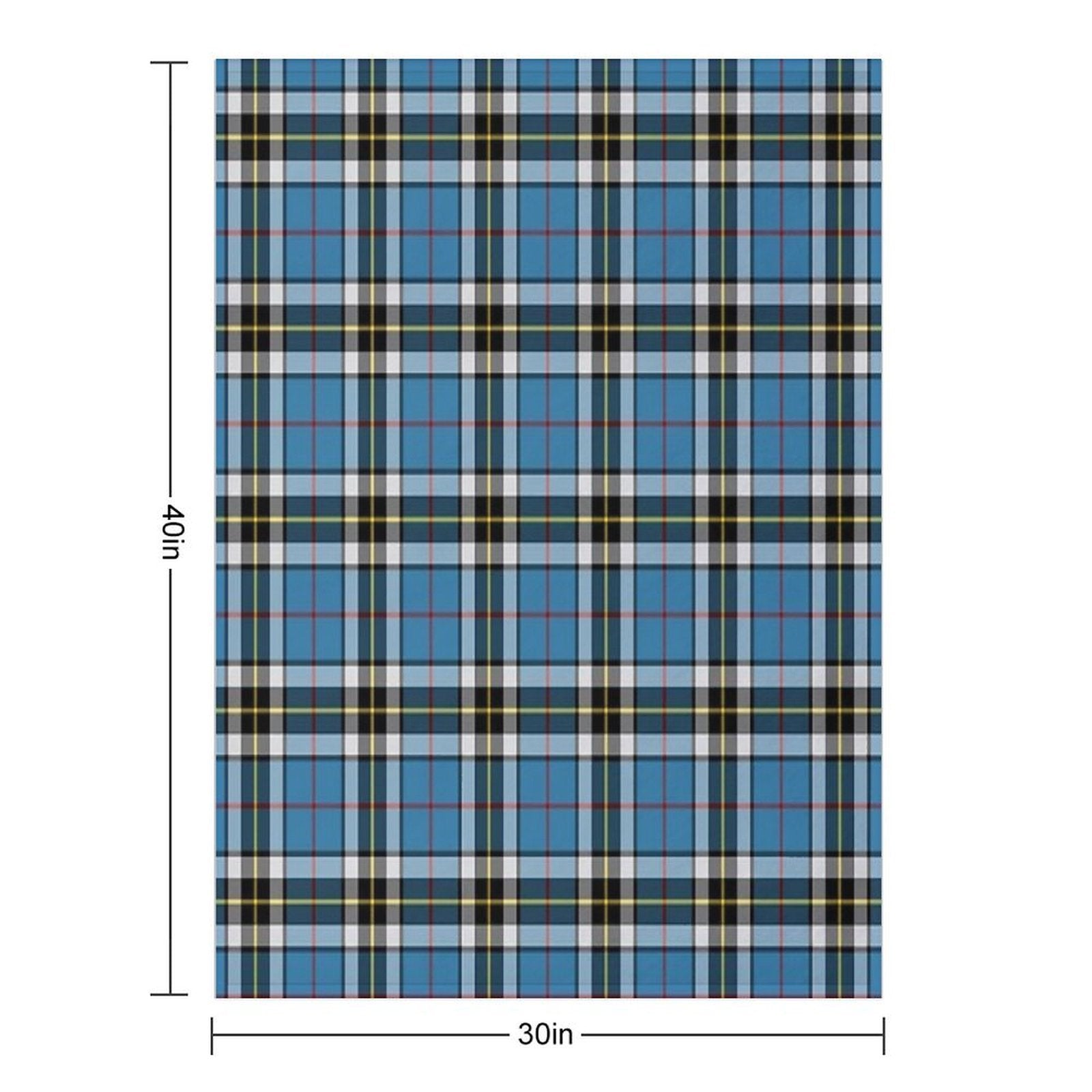 Thompson Blue Dress Tartan  Clan Thomson  Cute Tartan Plush Throw Blanket