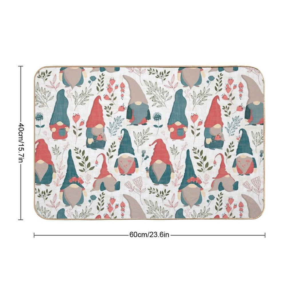 Floral Gnomes  Toxin-Free Bath Mat