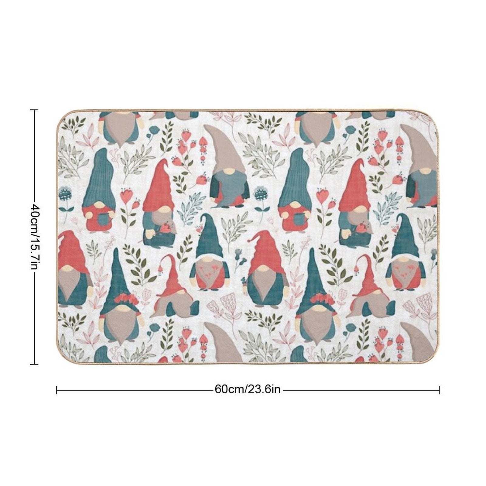 Floral Gnomes  Toxin-Free Bath Mat