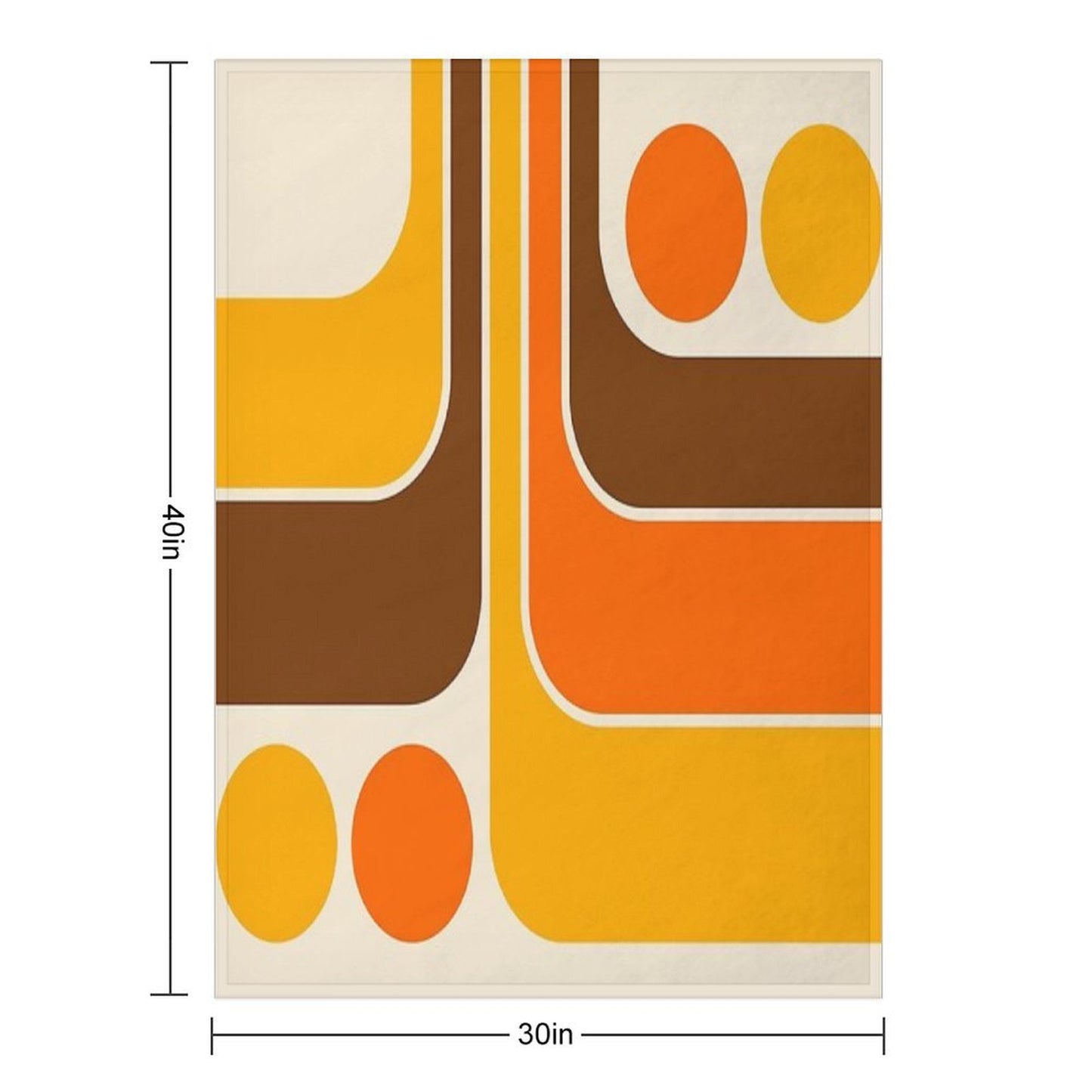 Retro Geometric Design 624 Gift-ready Throw Blanket