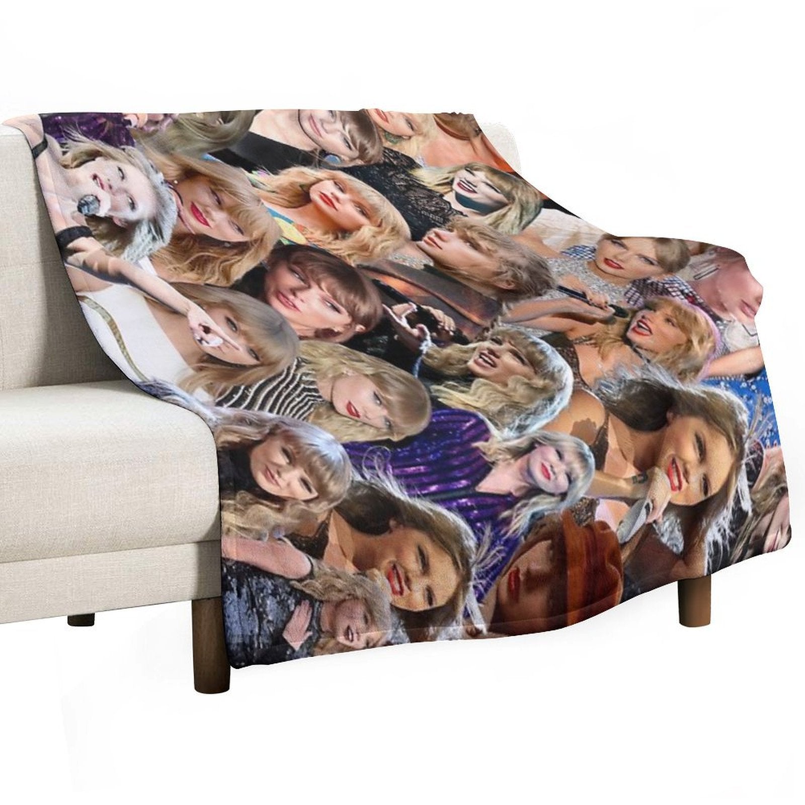 Taylor Photo Collage Anti-pilling Throw Blanket