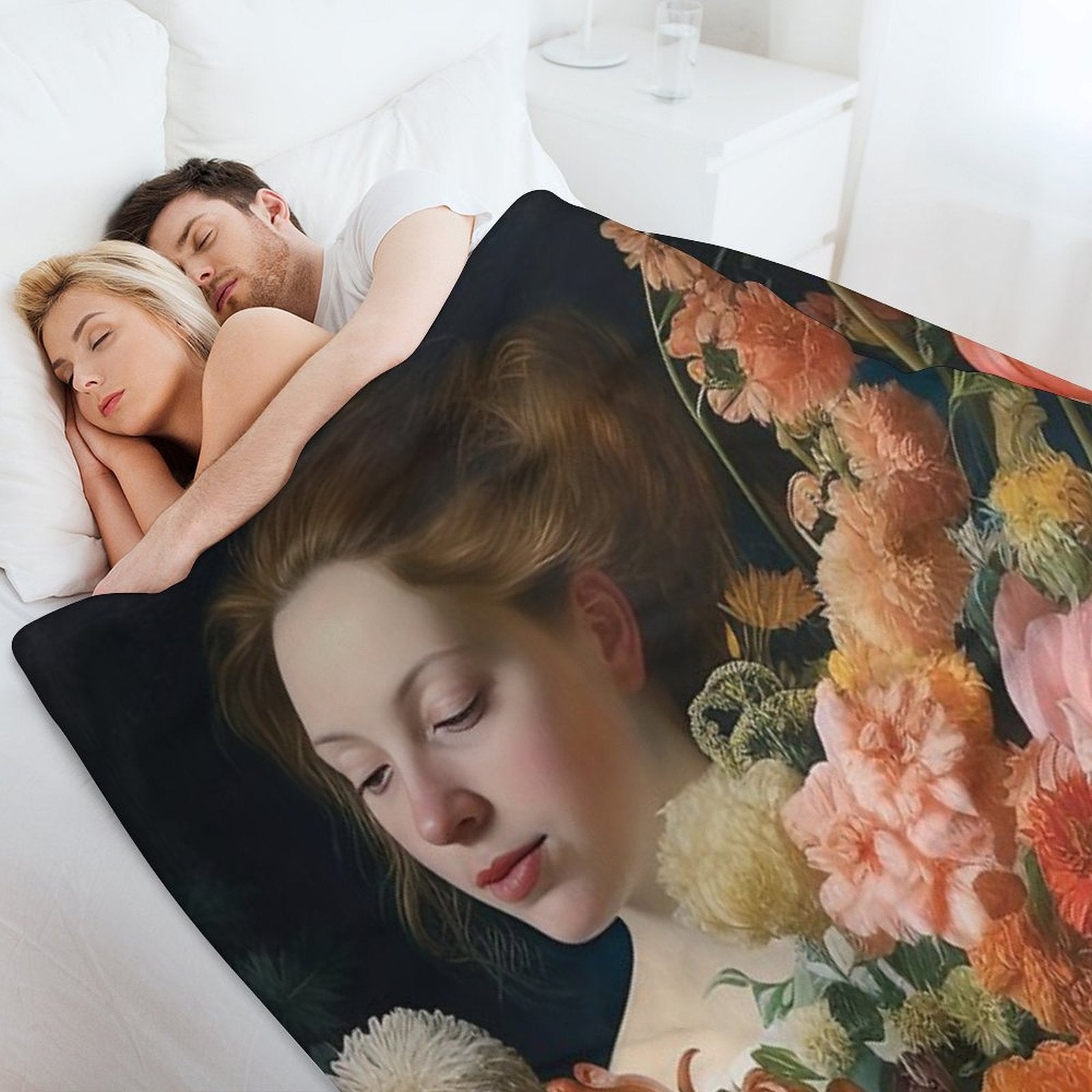 Flowers Velvety-soft Throw Blanket