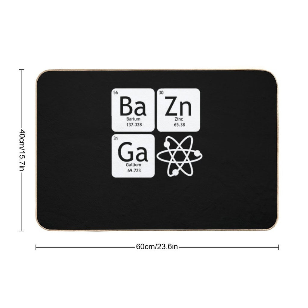 BaZinGa And Atom Classic T-Shirt  Slip-Resistant Bath Mat