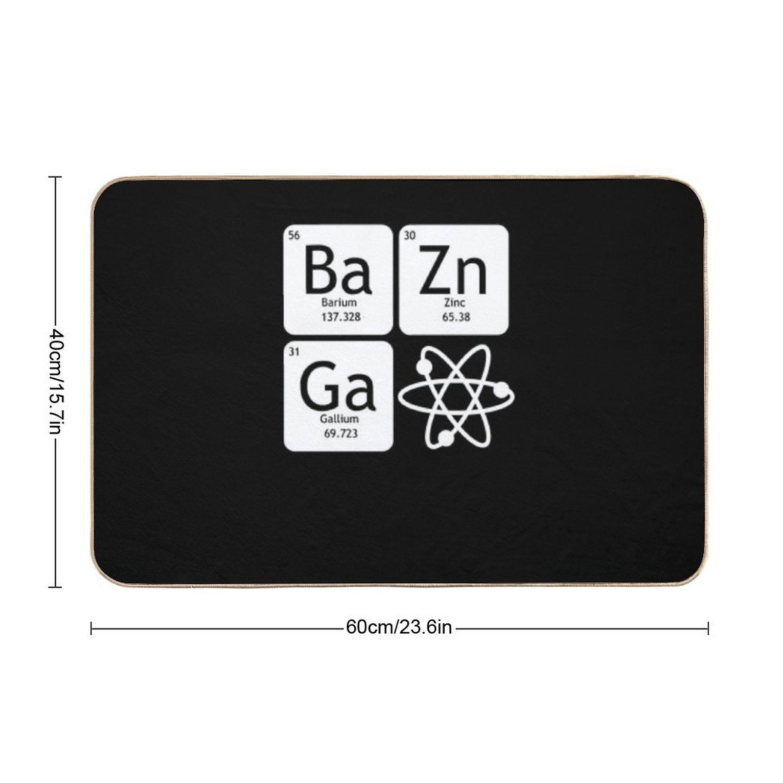 BaZinGa And Atom Classic T-Shirt  Slip-Resistant Bath Mat