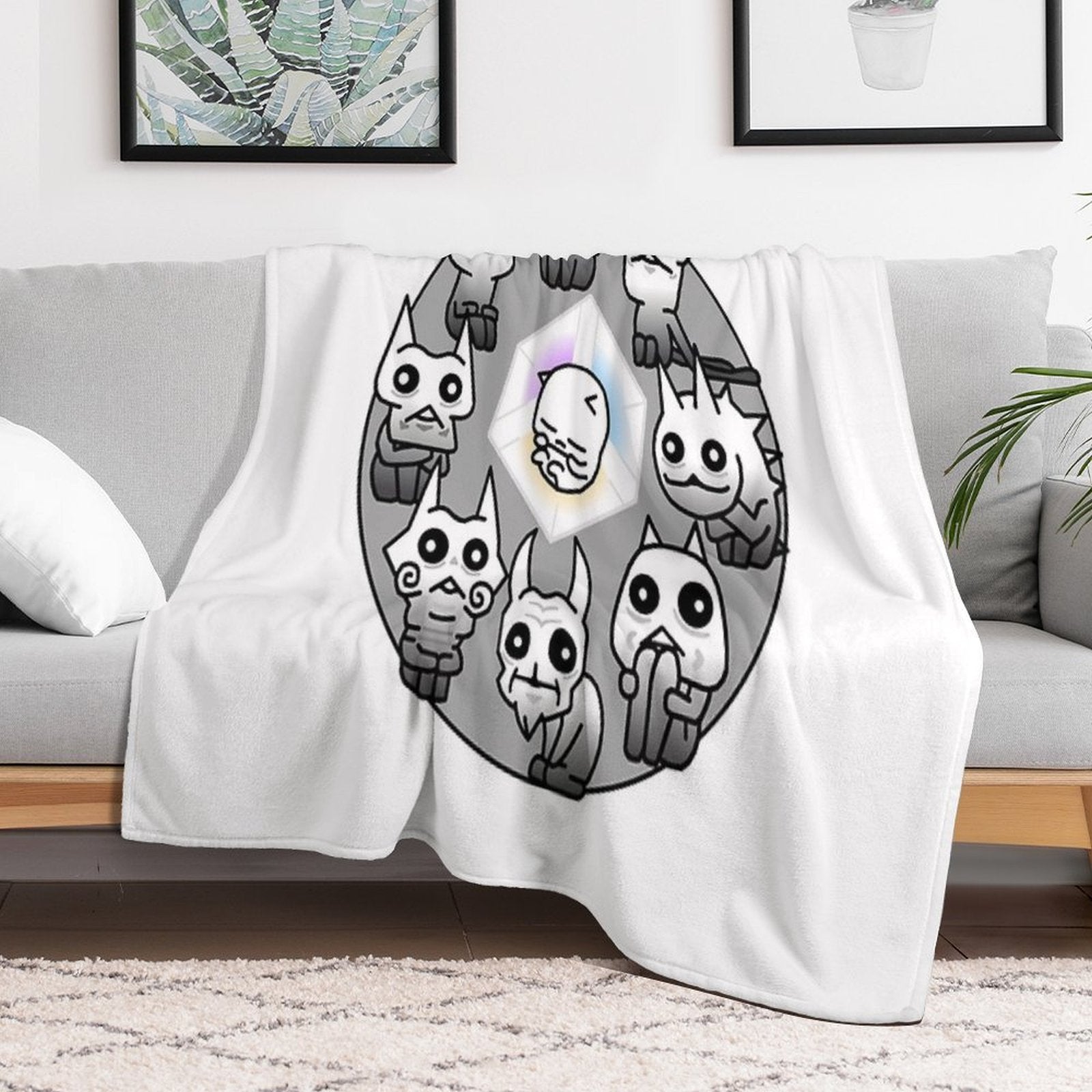 Battle Cats Nekoluga Mural Comfort Throw Blanket