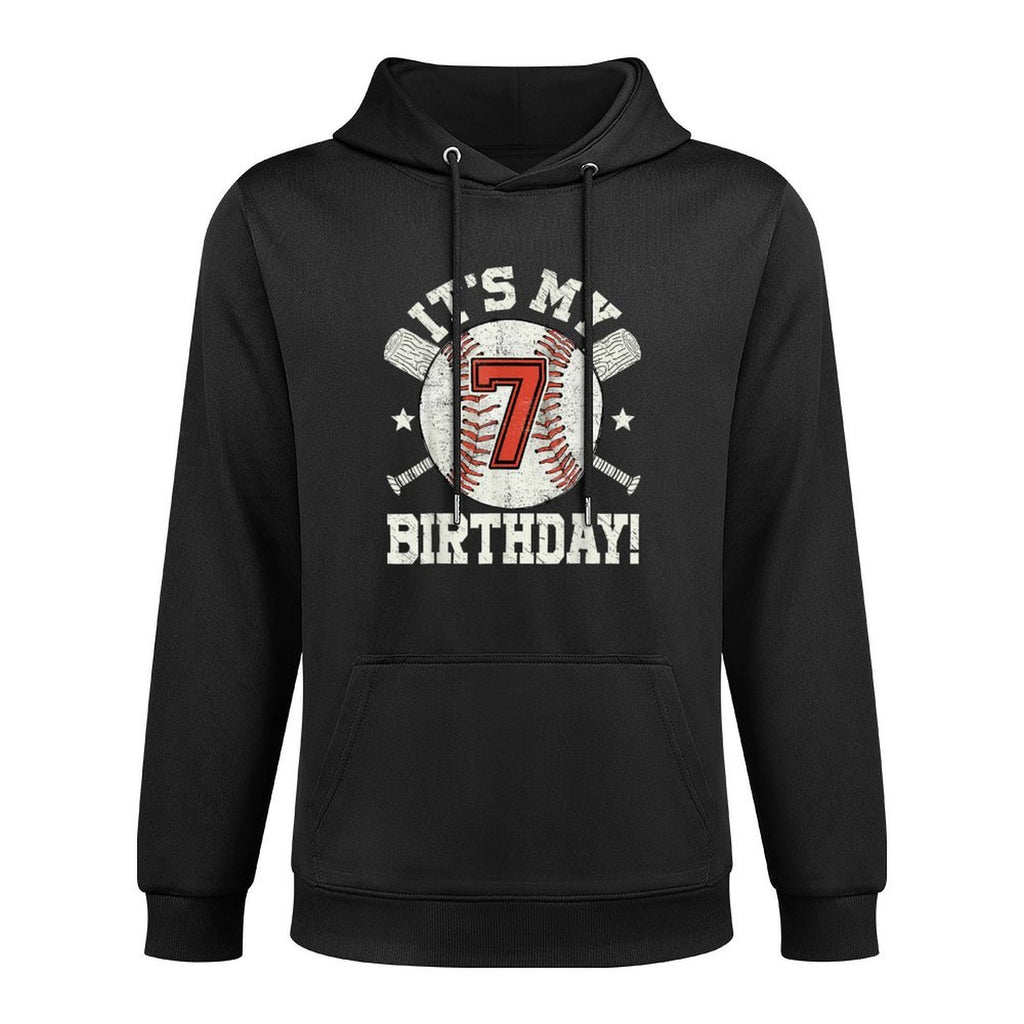 Kids 7th Baseball Birthday Party Boys Sport Fan 7 Years Old Casual Wear Hoodie