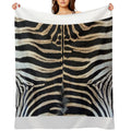 Zebra Pattern (highest Resolution & Quality) Machine-washable Throw Blanket
