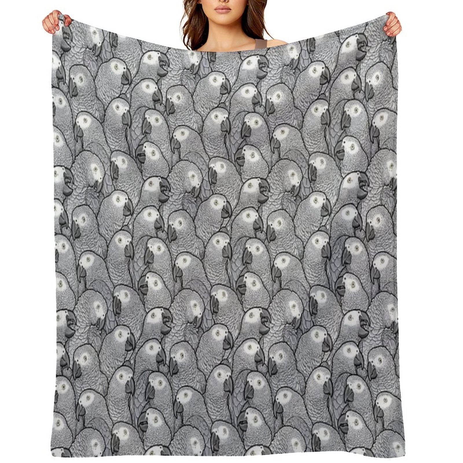 African Grey Parrots All-season Throw Blanket