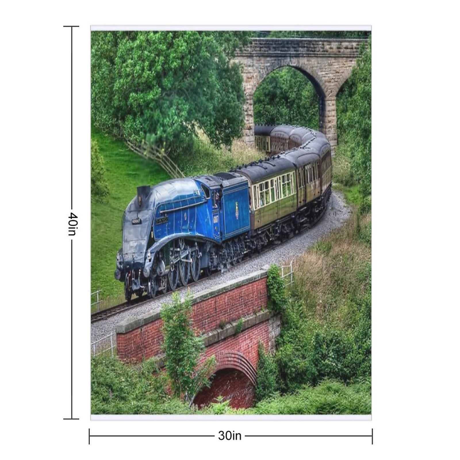 60007 Sir Nigel Gresley Locomotive Easy Care Throw Blanket