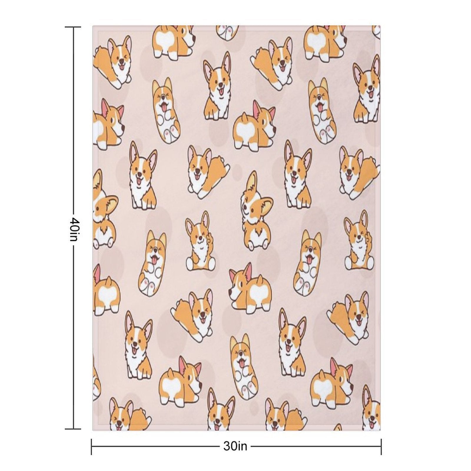 Corgi Puppy Fun Quick-dry Throw Blanket
