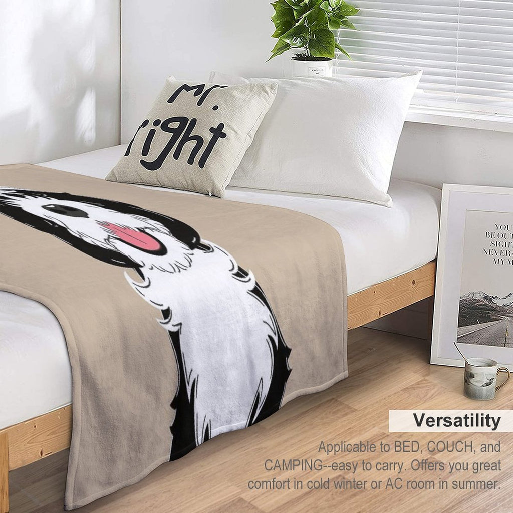 LOVE Black And White Sheepadoodle 1 Easy Care Throw Blanket