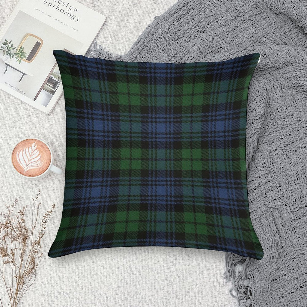 Black Watch Ancient  Original Scottish Tartan Soft High-Density Material Throw Pillow