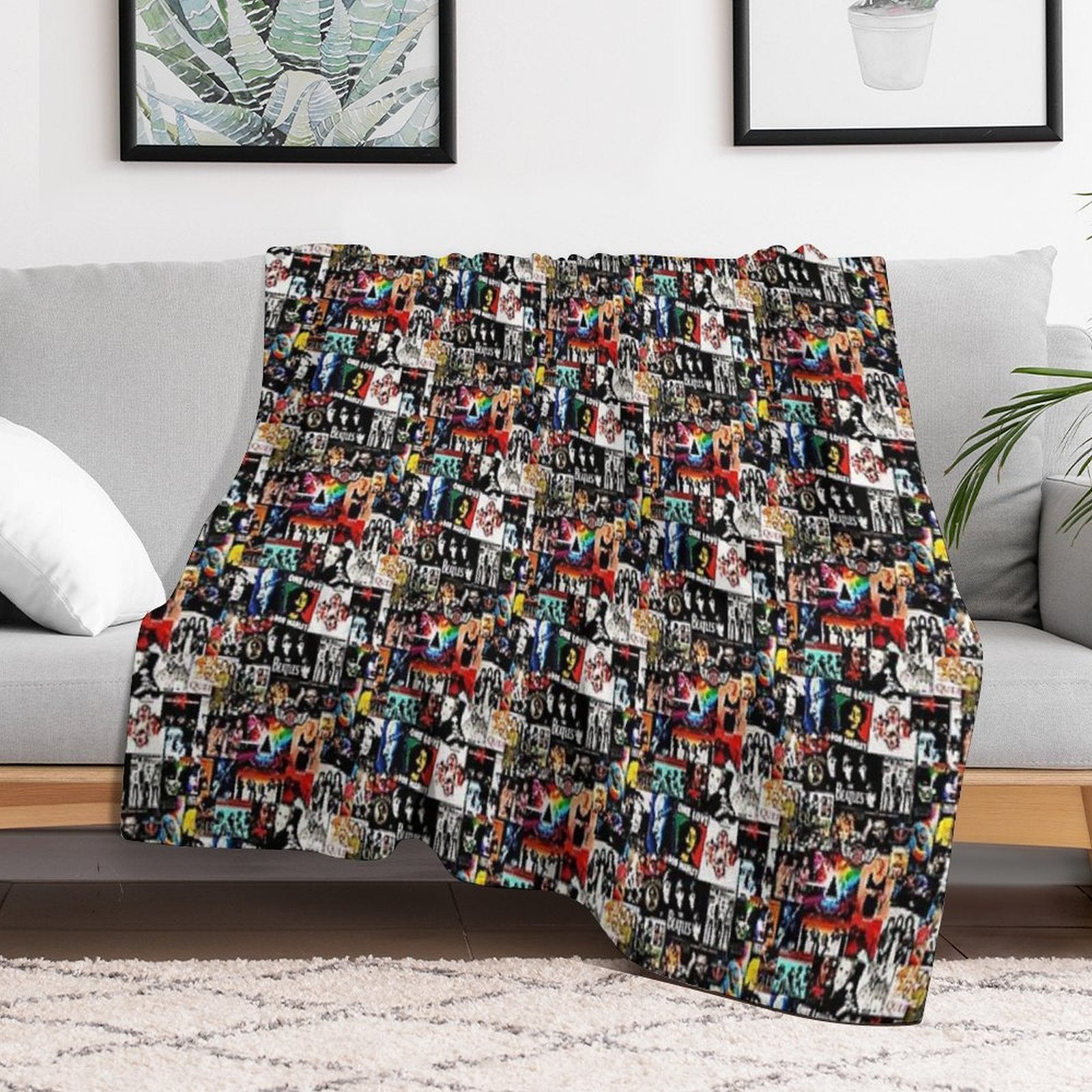 Rock Collage Anti-pilling Throw Blanket