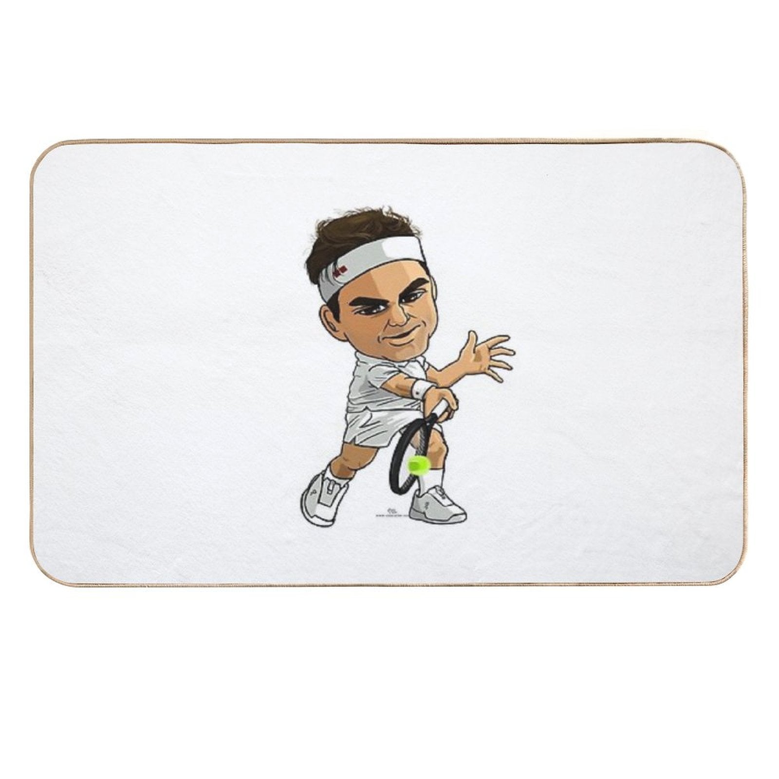 Roger Eyes on Ball  Eco-Friendly Bath Mat