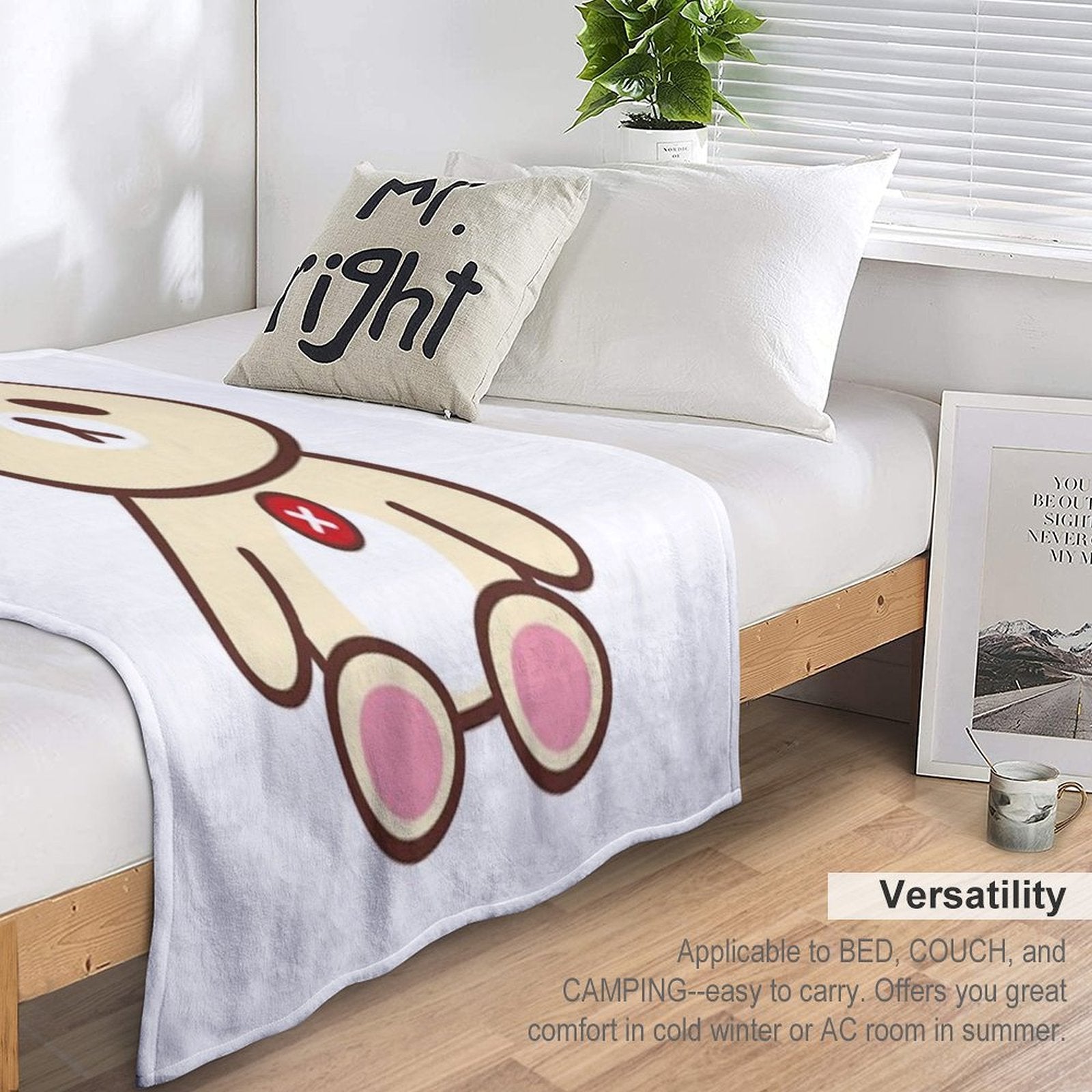 Rilakkuma Korilakkuma__ Machine-washable Throw Blanket
