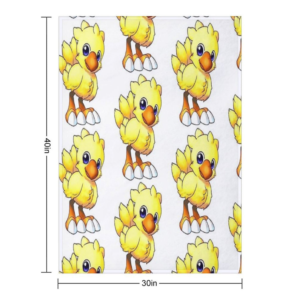 Baby Chocobo II  Final Fantasy Easter Collection Travel-friendly Throw Blanket