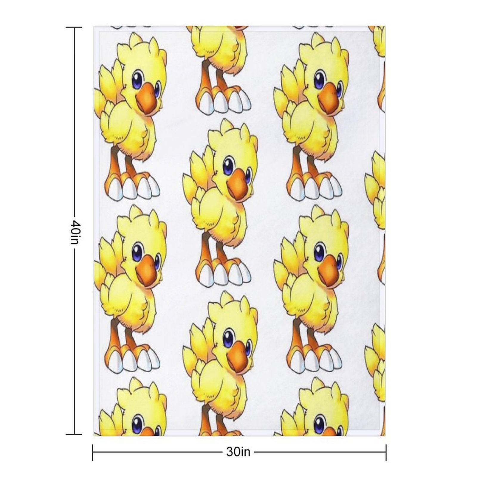 Baby Chocobo II  Final Fantasy Easter Collection Travel-friendly Throw Blanket
