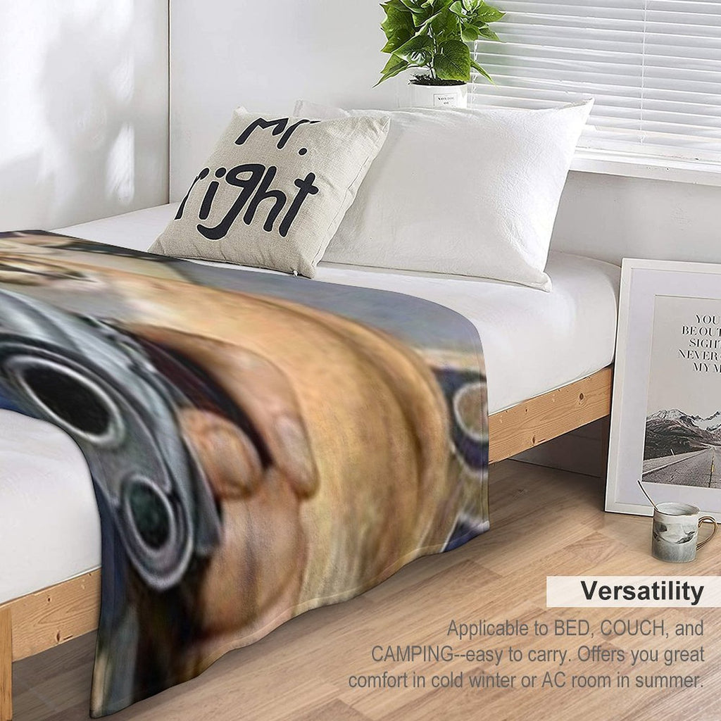 Big Floppa Gangsta Sustainable Throw Blanket