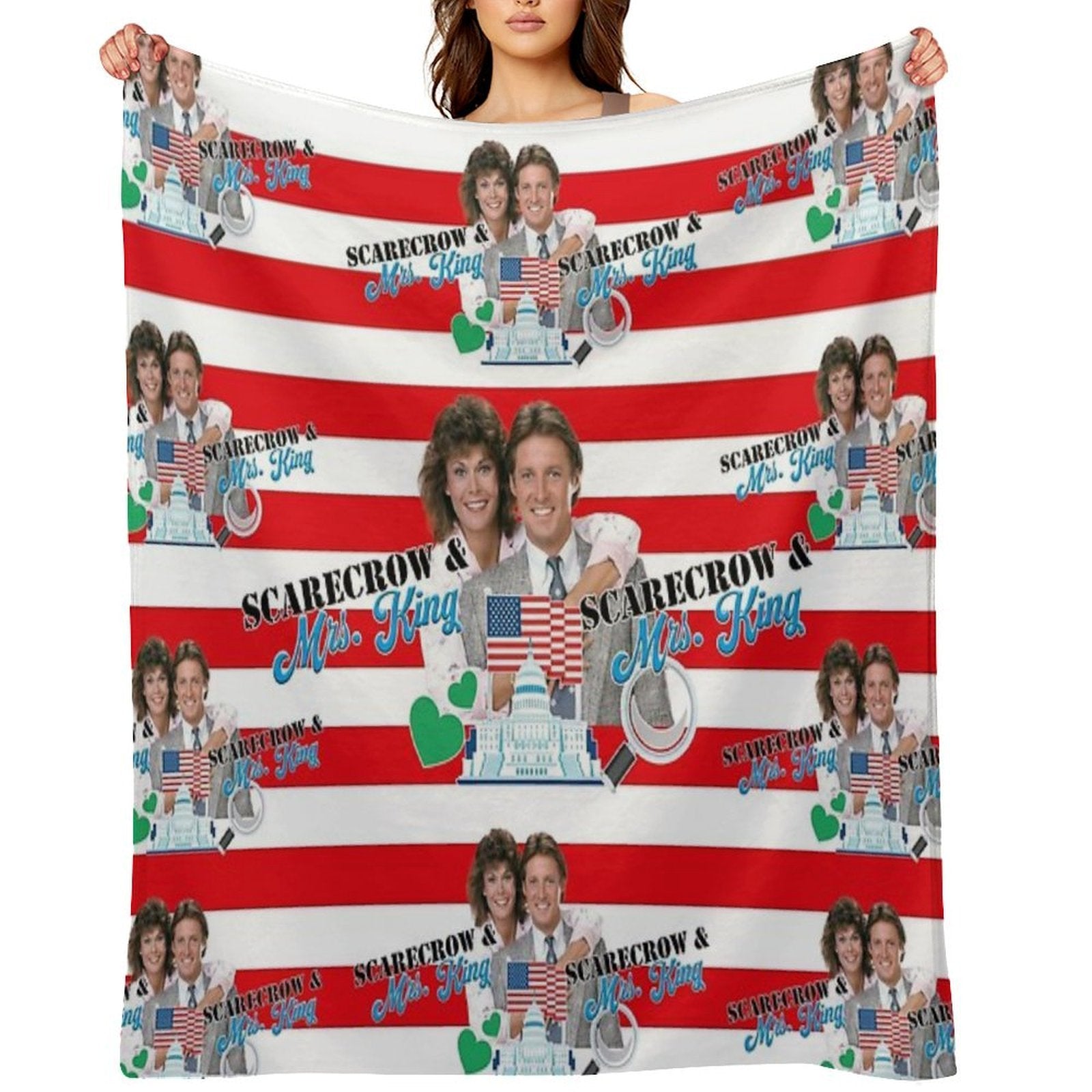 Good Entertainment with Scarecrow And Mrs King, The Popular Agent with A Heart As An Exciting Series from The 80s, Great Gifts A Travel-friendly Throw Blanket
