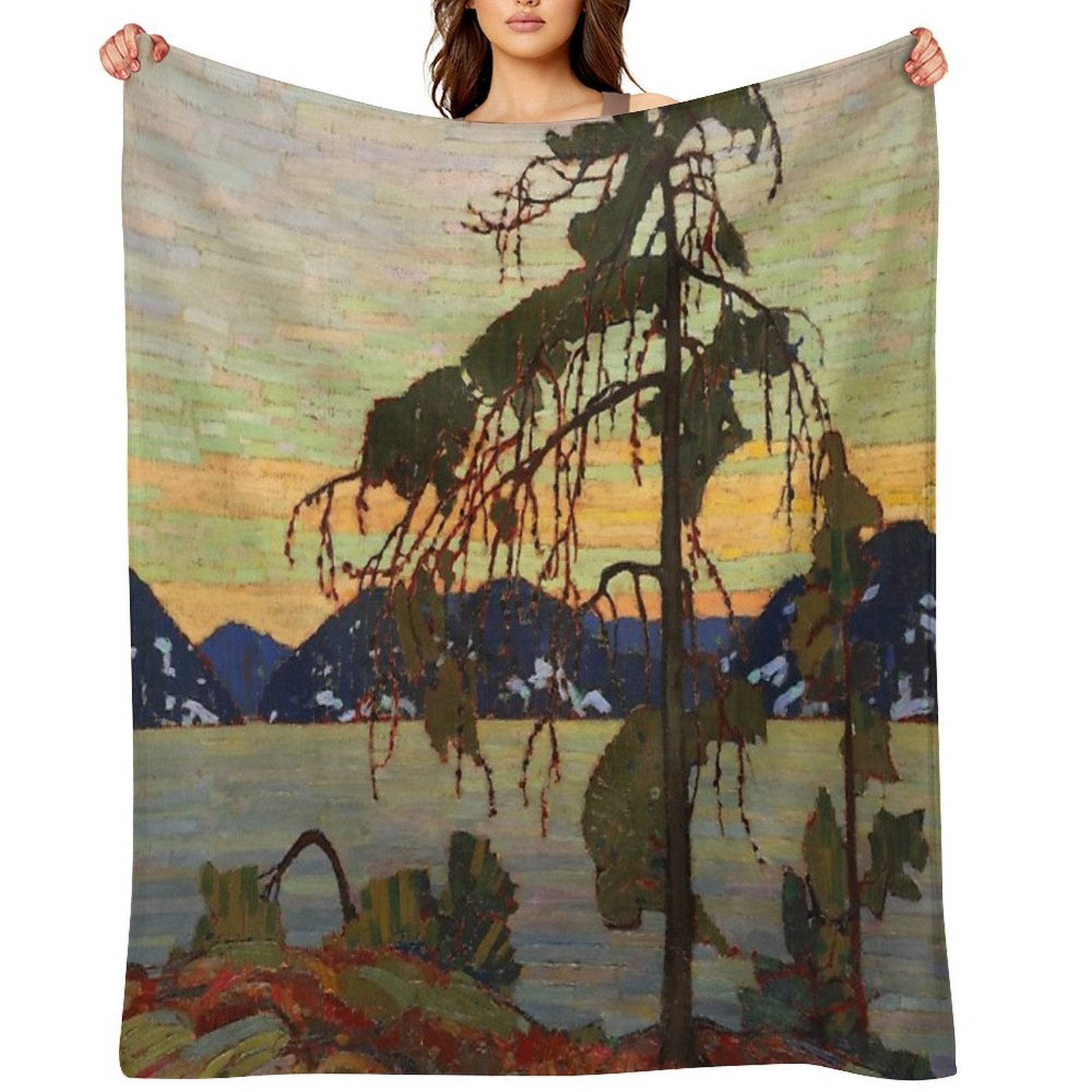 Tom Thomson - The Jack Pine Shrink-resistant Throw Blanket