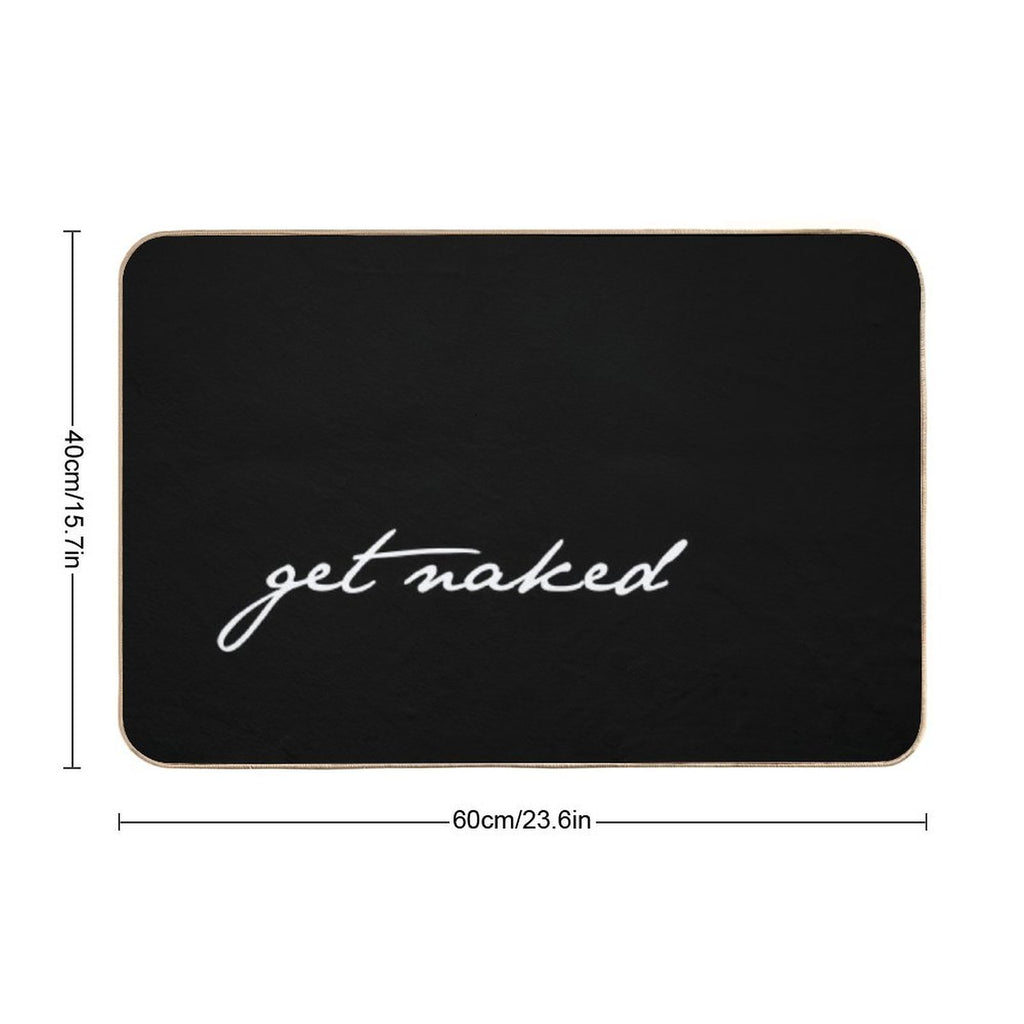 Get Naked Black Bathroom Decor  Easy Maintenance Bath Mat