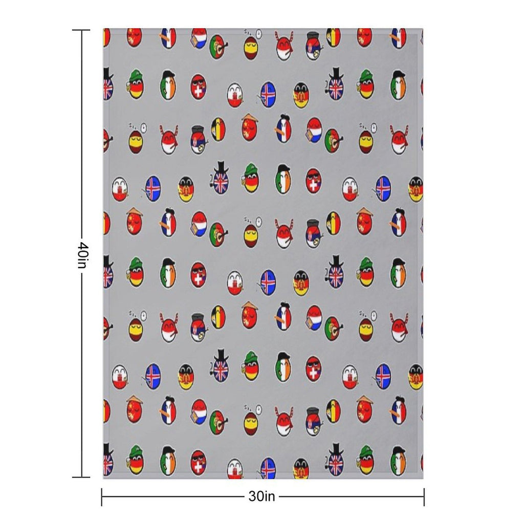 Countryballs Pack Comfort Throw Blanket