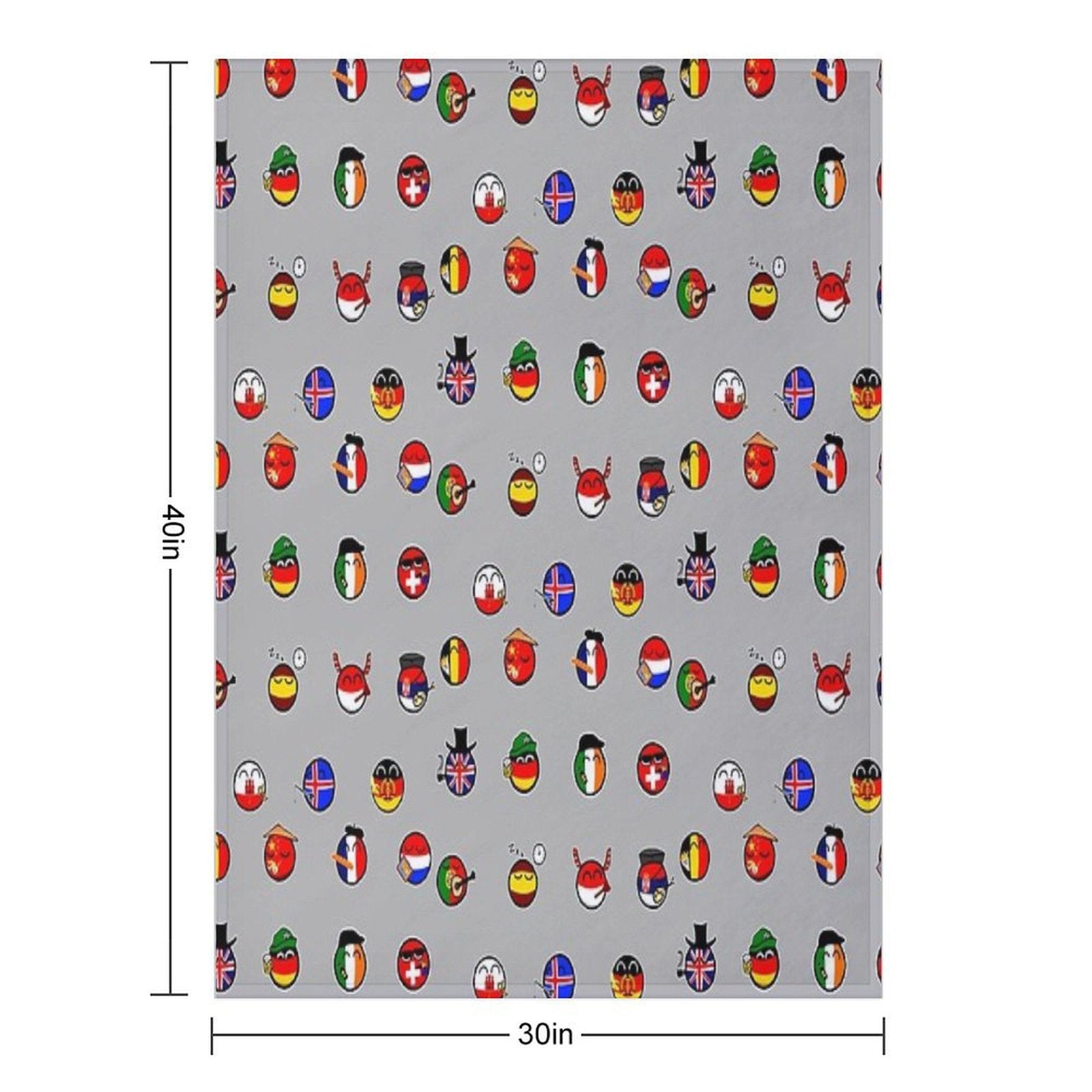 Countryballs Pack Comfort Throw Blanket